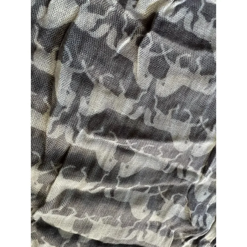 J.Crew NWT- Gray & ivory horse viscose fringed scarf MSRP $46.50